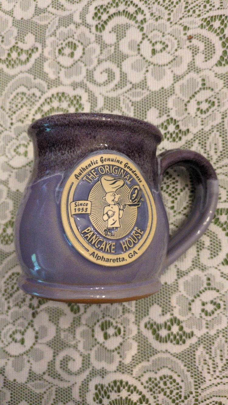 The Original Pancake House Purple Mug, Ceramic, Vintage  Excellent Condition